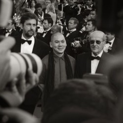Tsai Ming-liang (au milieu) - Cannes 2007
